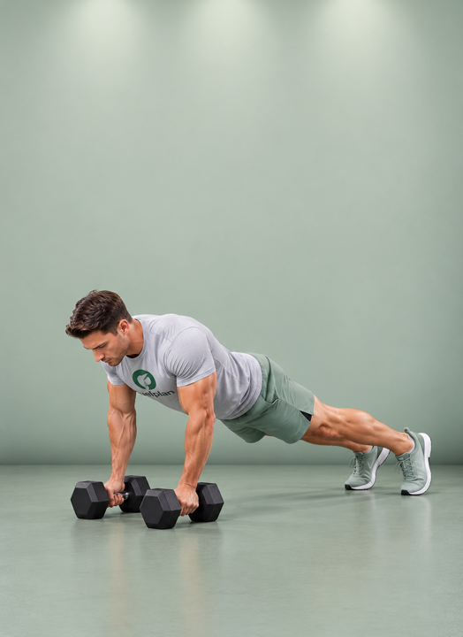 Step-Back Burpee Clean and Press demonstration