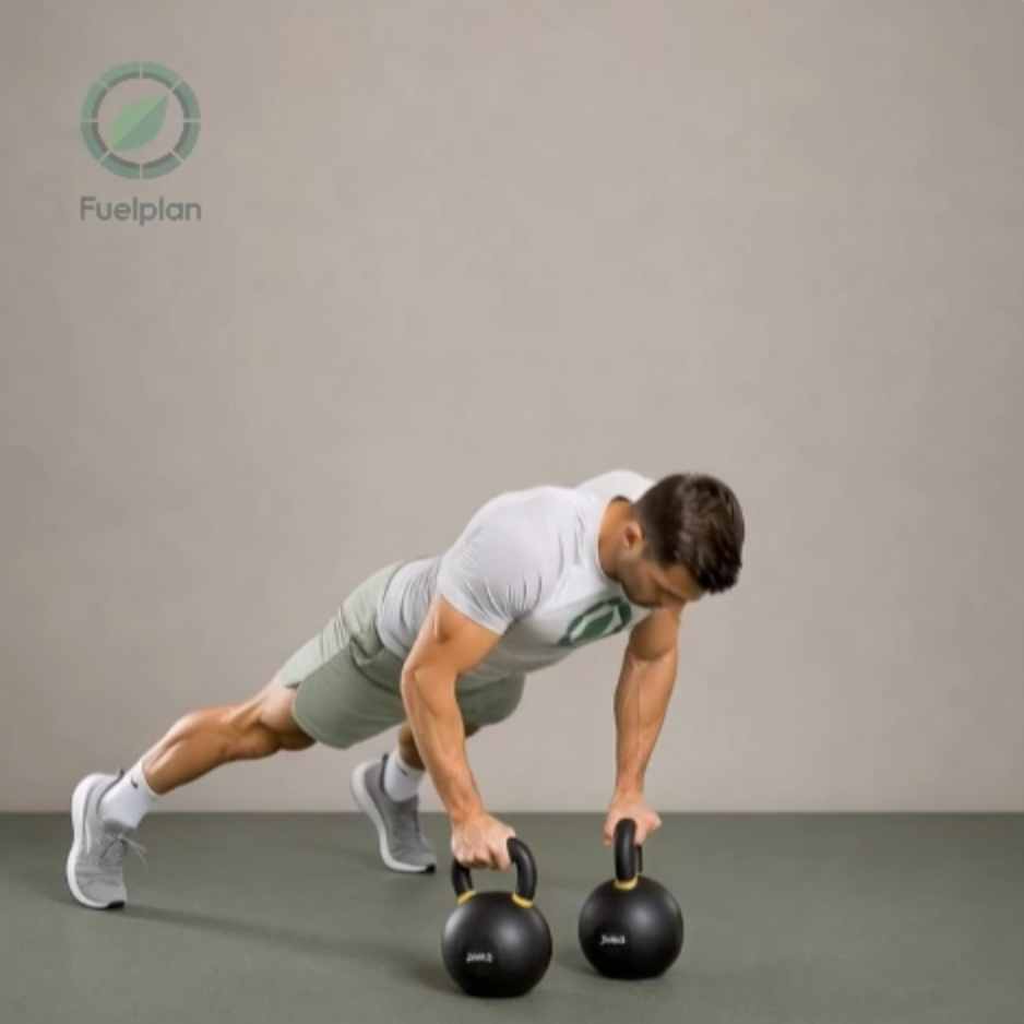 Double Kettlebell Burpee demonstration
