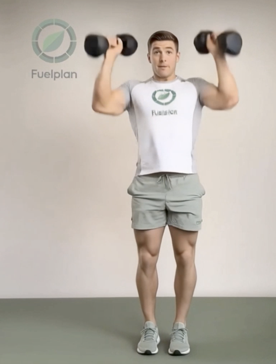 Dumbbell Overhead March demonstration