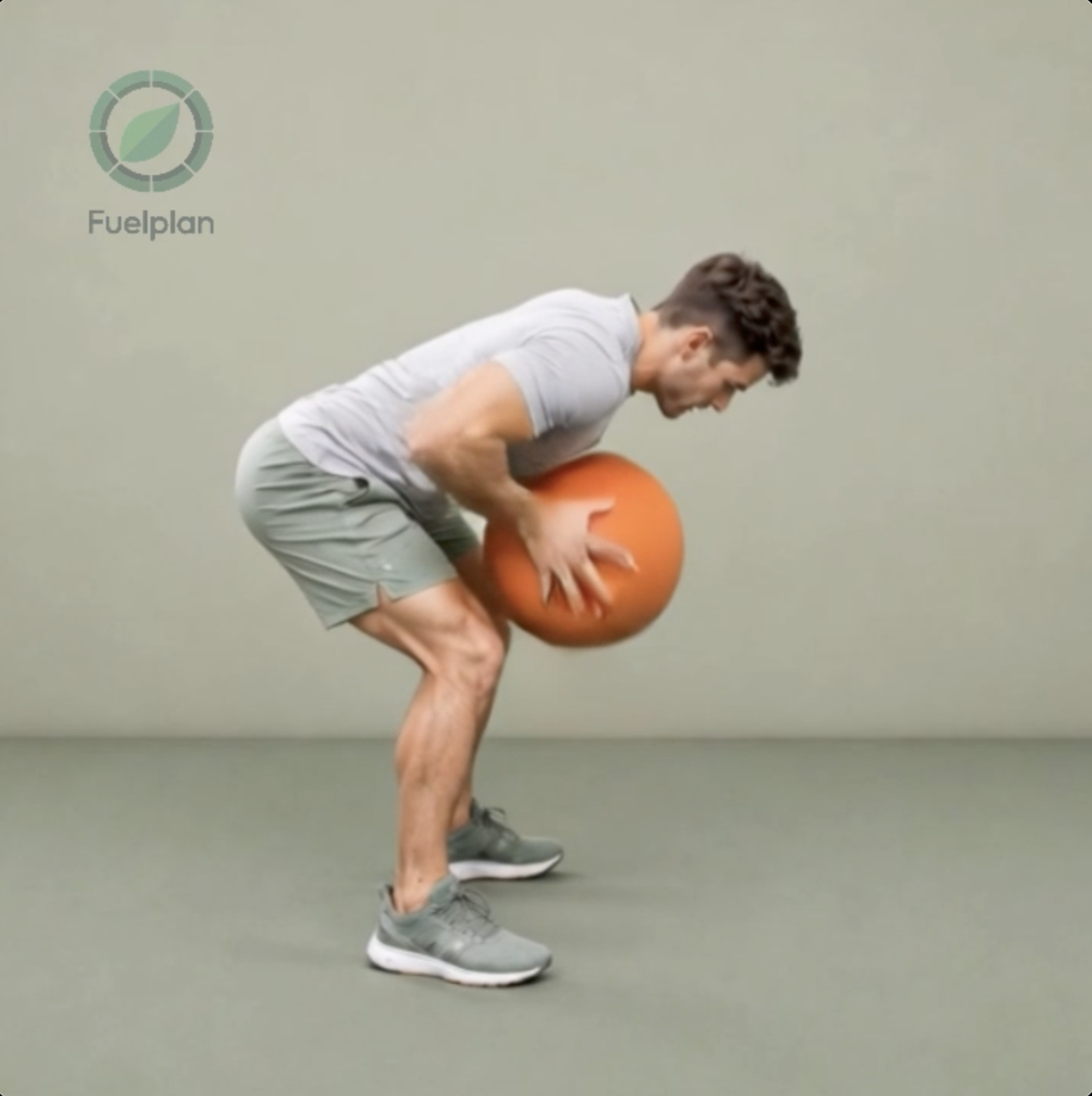 Bent Over Medicine Ball Slam demonstration