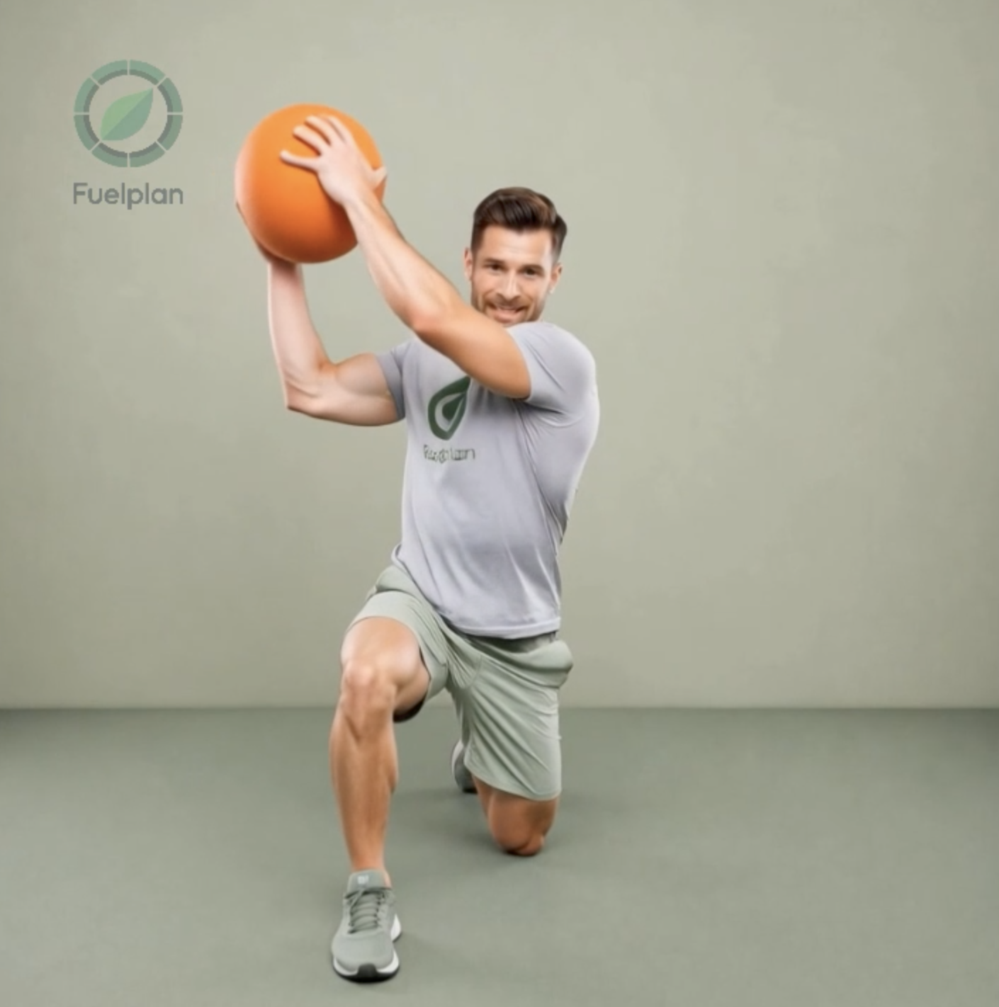 Medicine Ball High-To-Low Chop (Right) demonstration