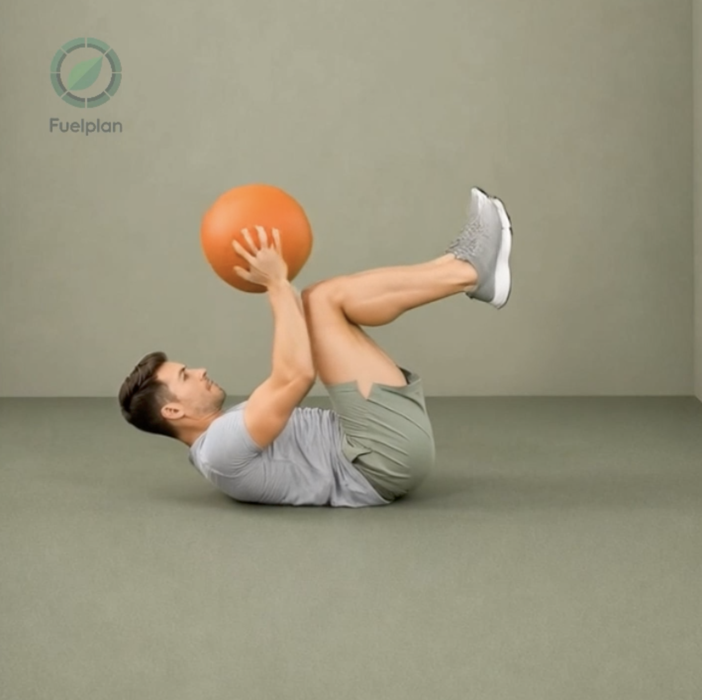 Medicine Ball Suitcase Crunch demonstration