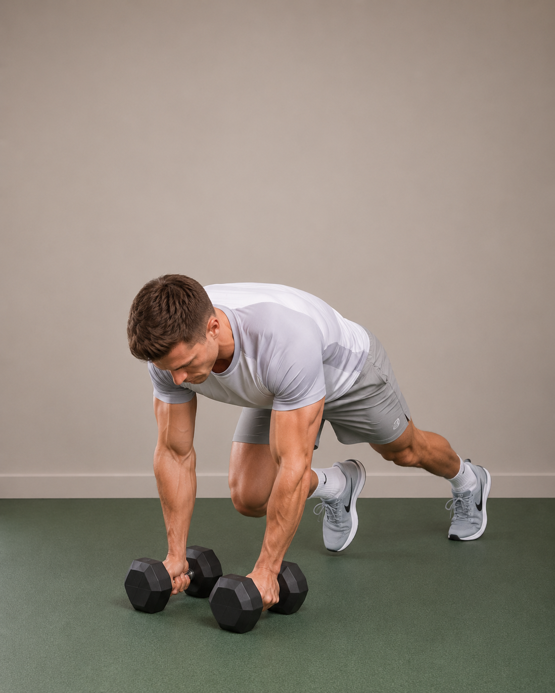 Dumbbell Close Grip Mountain Climbers demonstration