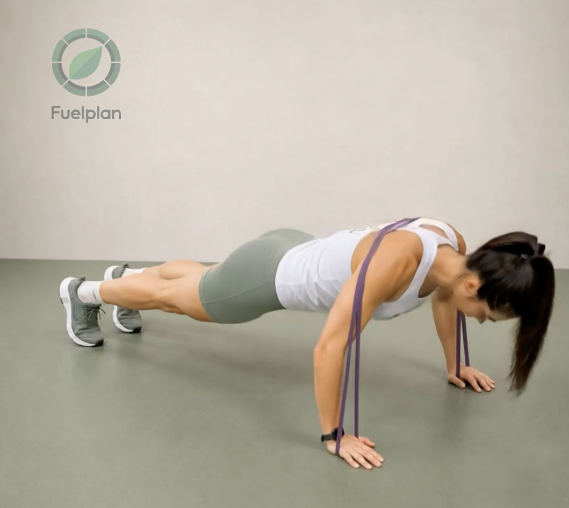 Banded Push Ups demonstration