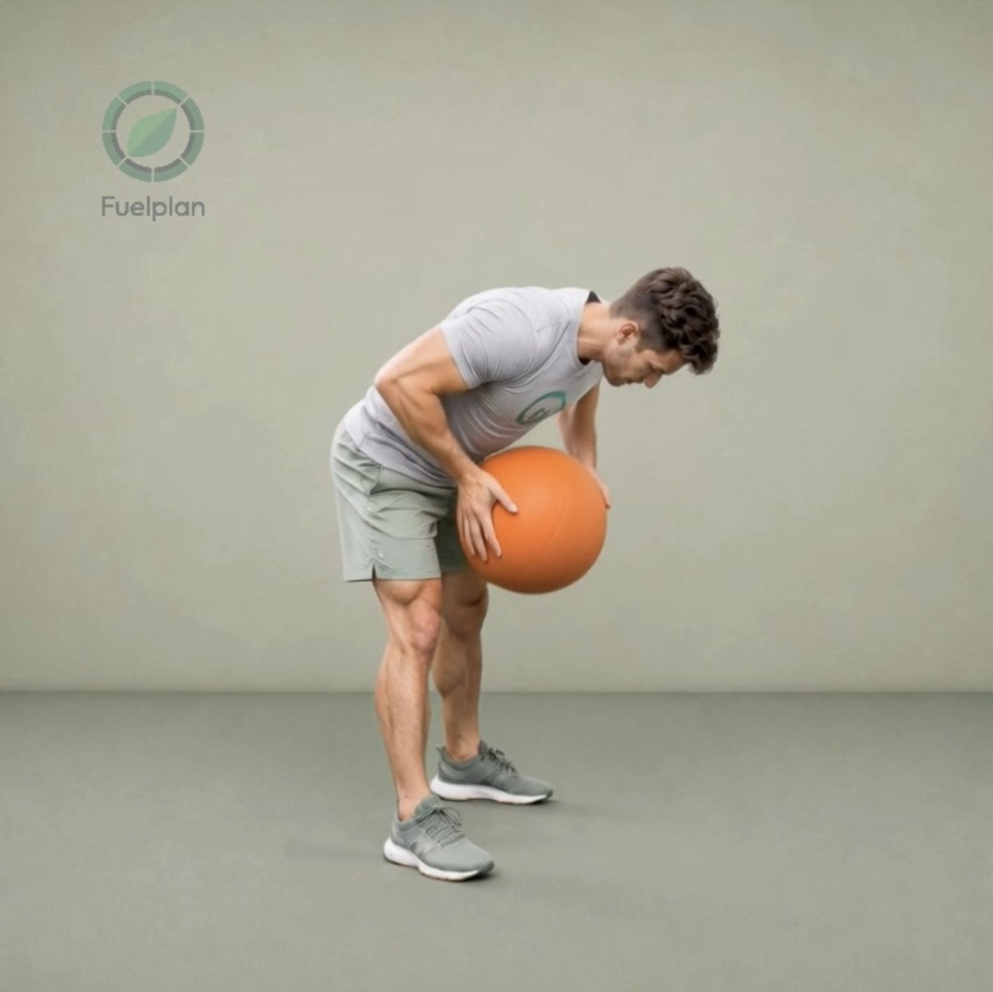 Medicine Ball Bent-Over Row demonstration