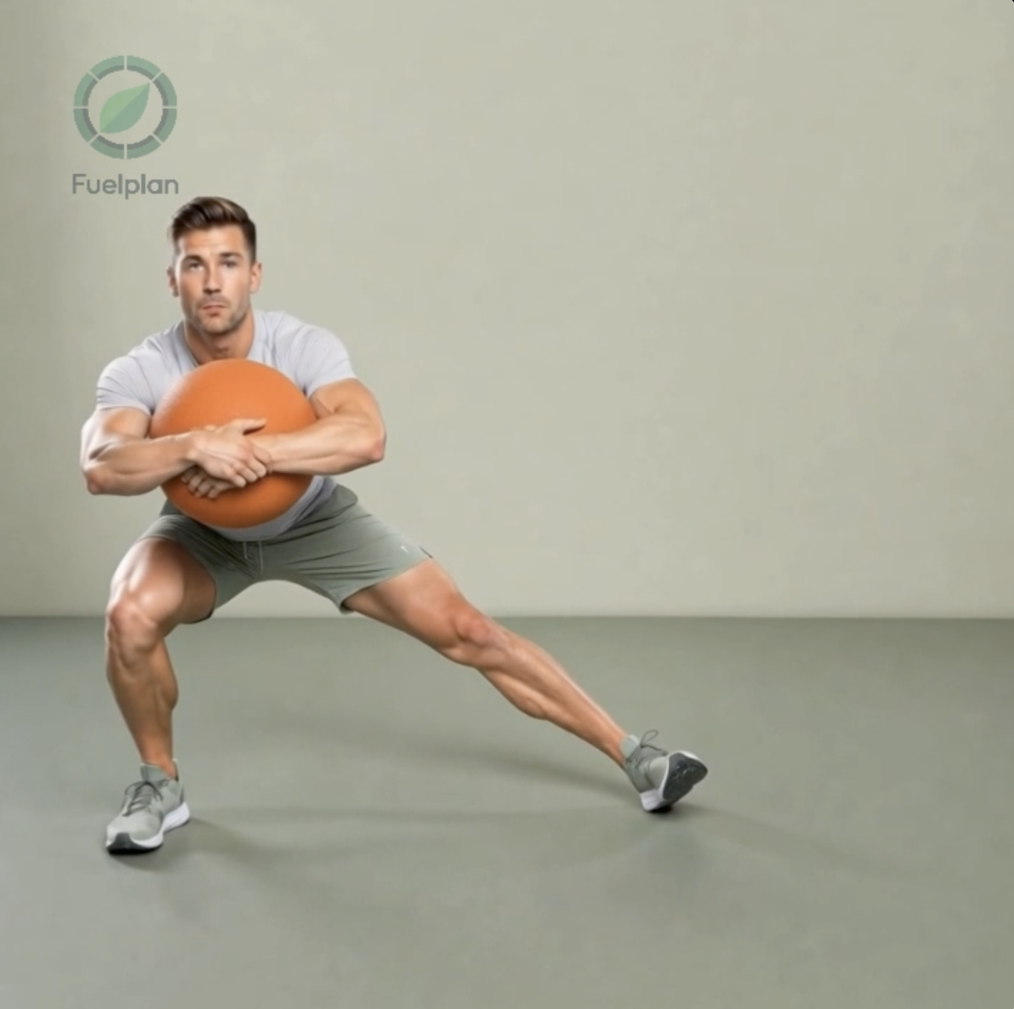 Medicine Ball Lateral Lunge (Right) demonstration