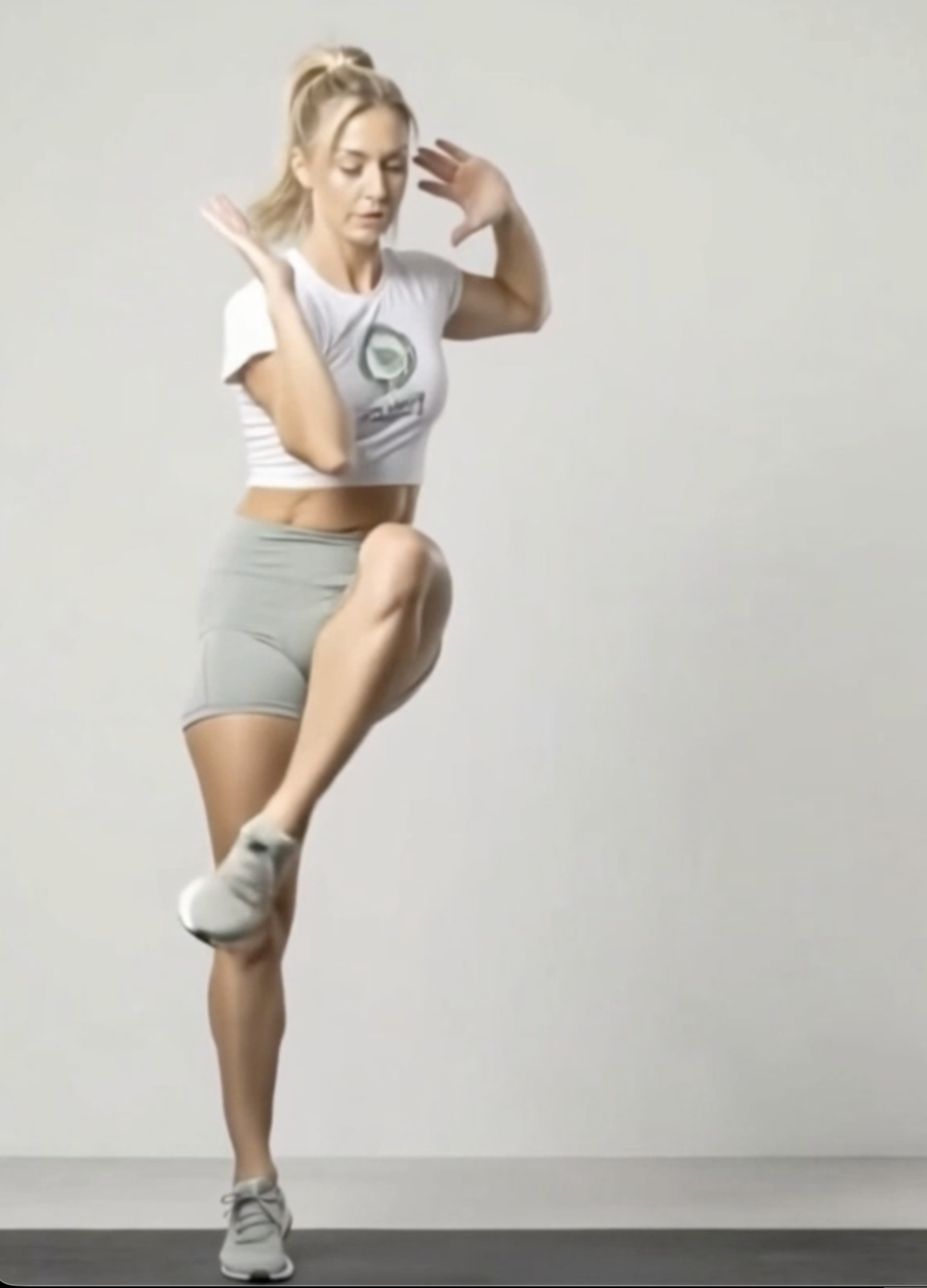 Squat + Crunch Left demonstration