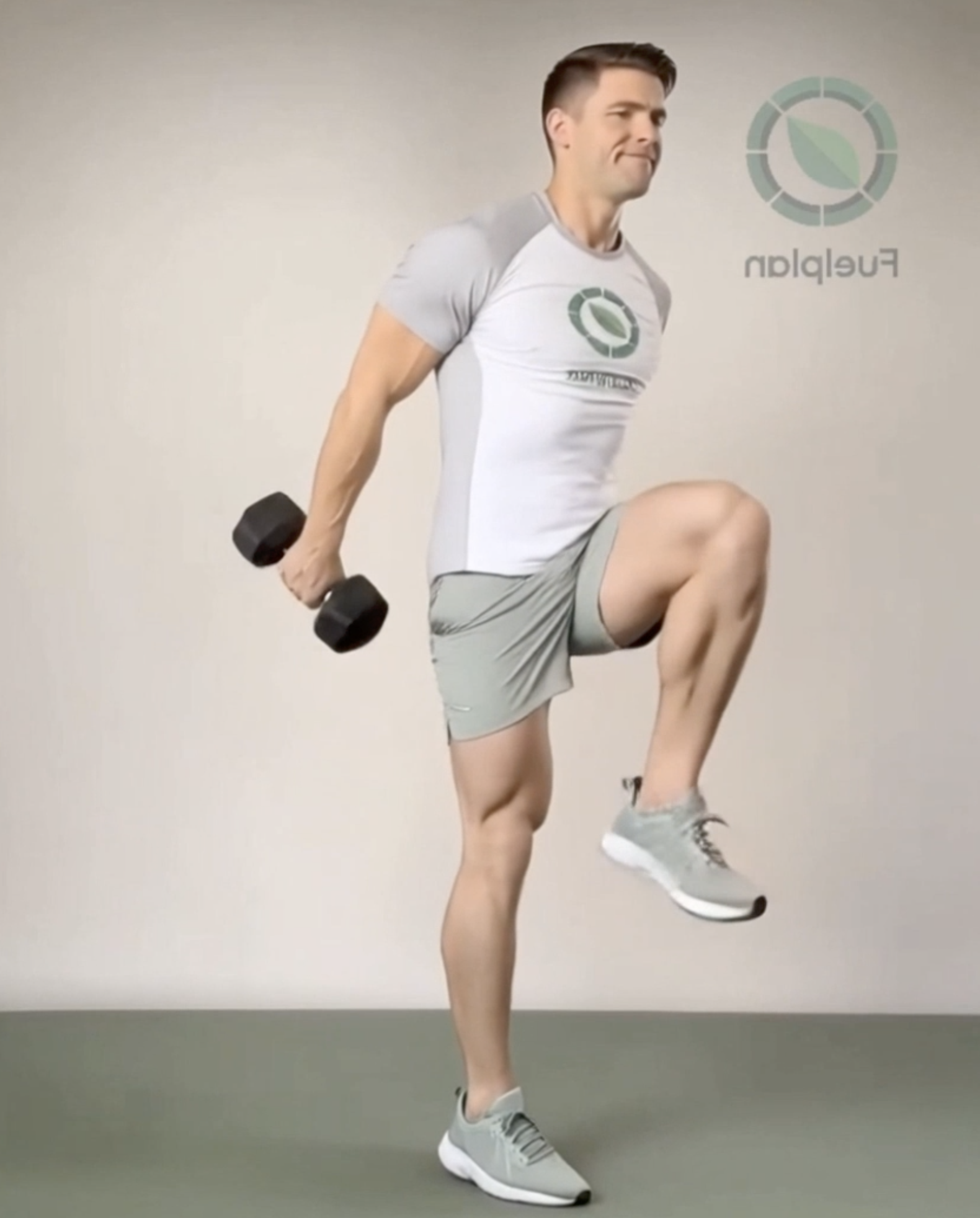 Reverse Lunge Front Raise demonstration