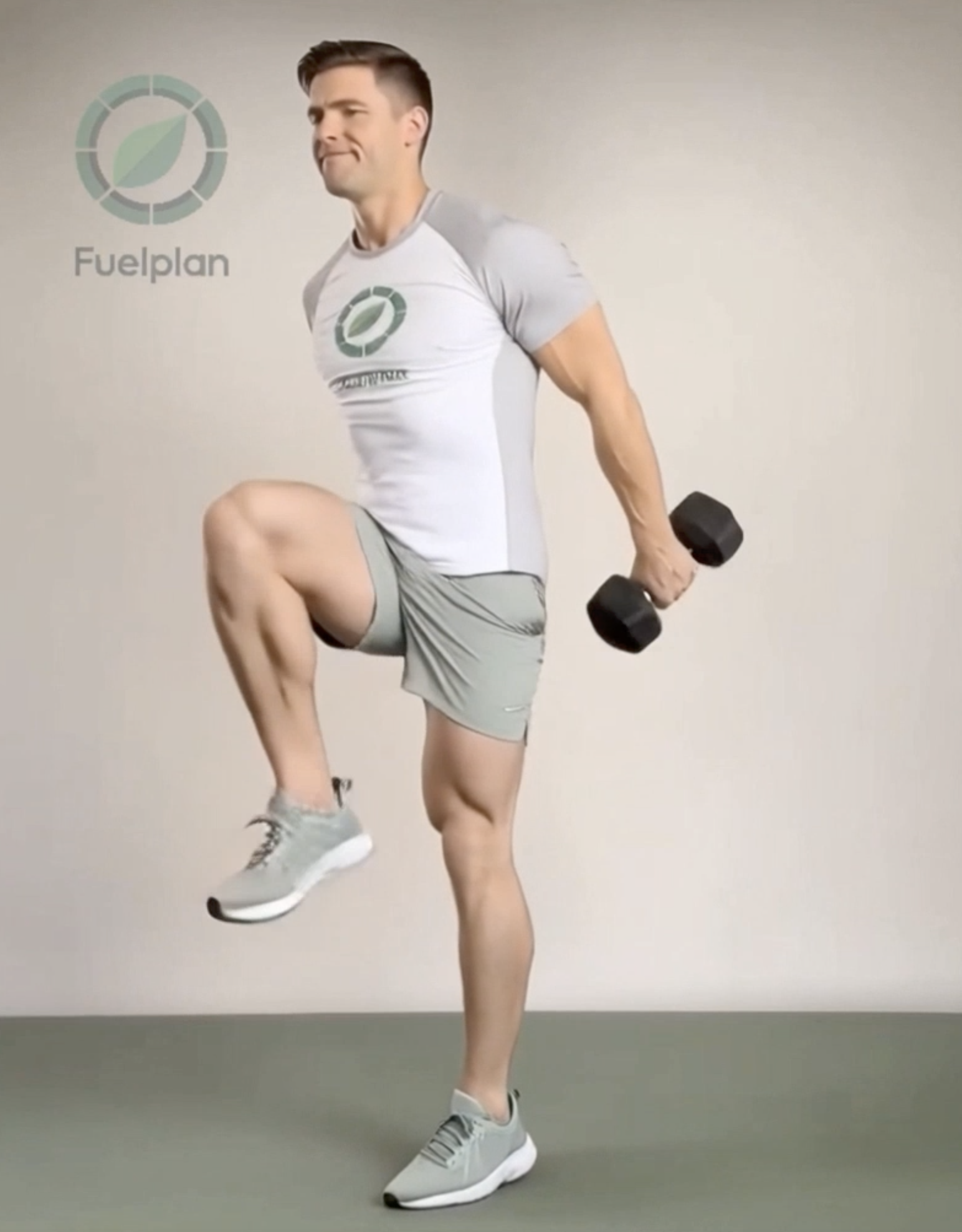 Reverse Lunge Front Raise demonstration