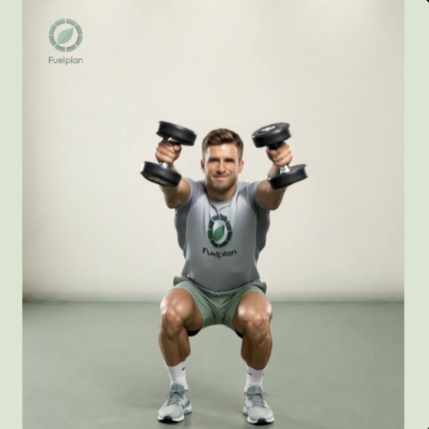 Squat Front Raise demonstration