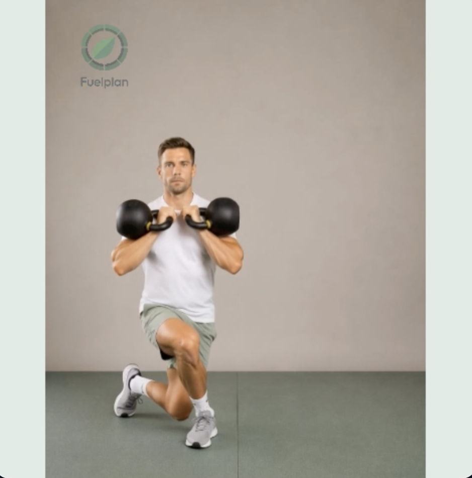 Double Front-Rack Curtsy Lunge demonstration