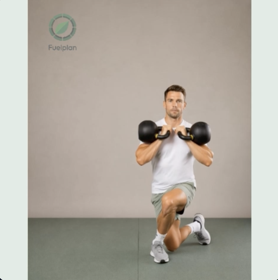 Double Front-Rack Curtsy Lunge demonstration
