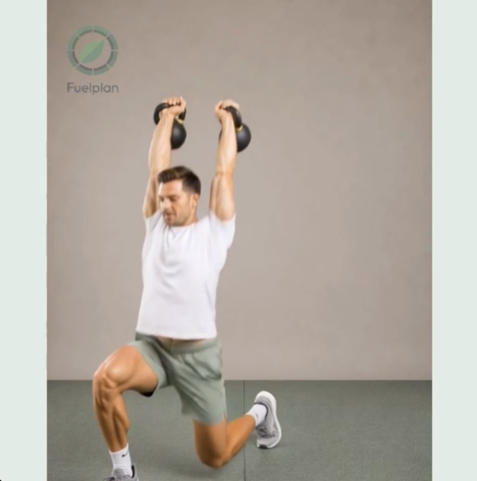 Double Overhead Lunge demonstration