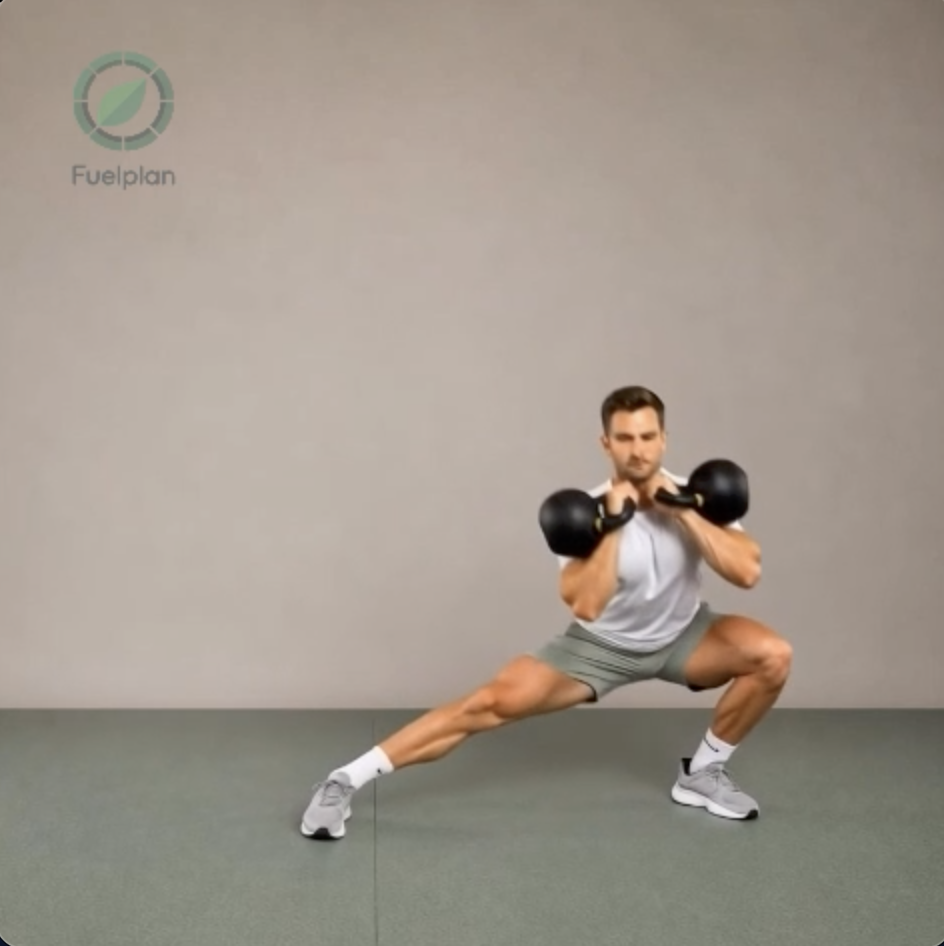 Dual Cossack Lunge with Overhead Press demonstration