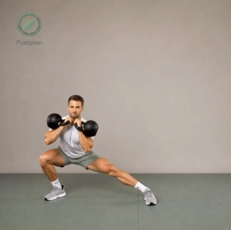 Dual Cossack Lunge with Overhead Press demonstration